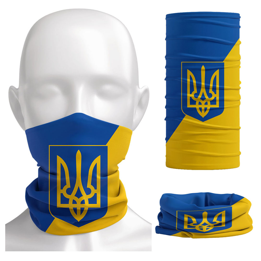 Motorcycle Gear Pattern - Ukraine Flag Pattern Bandana Headwear Motorcycling