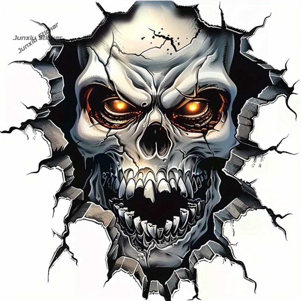 3D Skull Decoration - with Glo - Motorcycle Gear Pattern recension och pris
