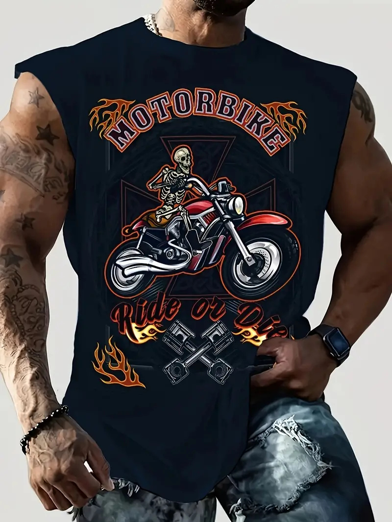 Summer New Men's Vest T-shirt  - Motorcycle Gear Vest recension och pris