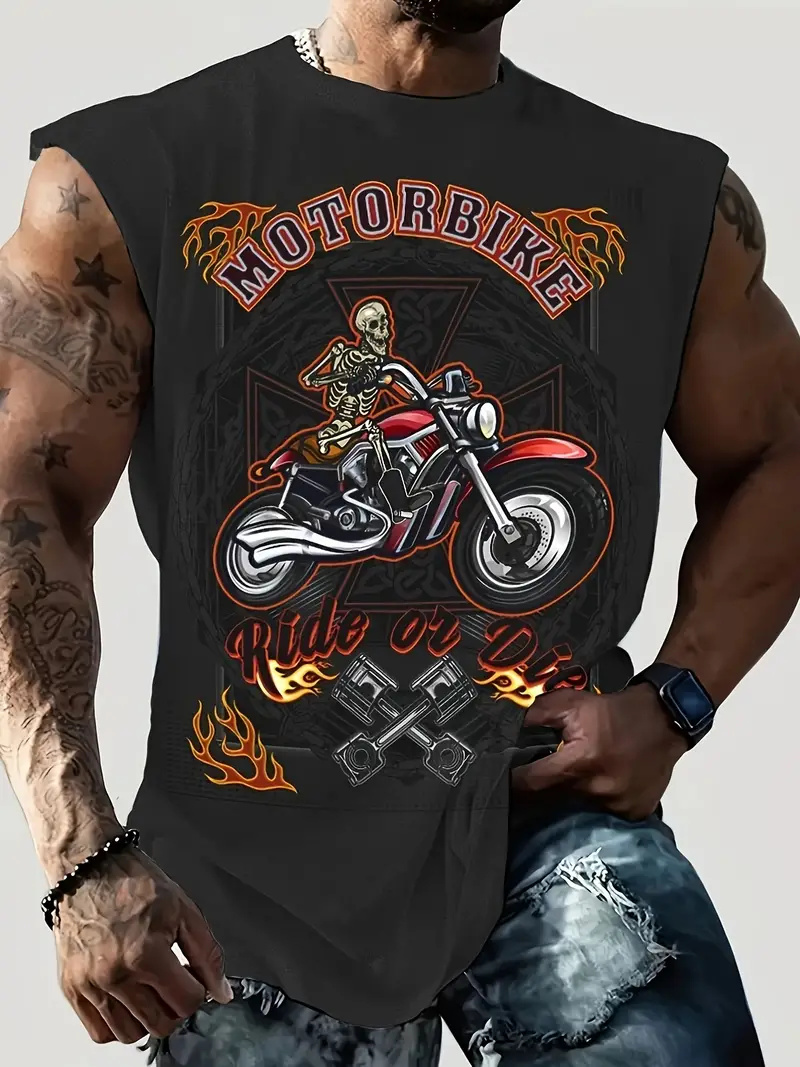 Summer New Men's Vest T-shirt  - Motorcycle Gear Vest recension och pris