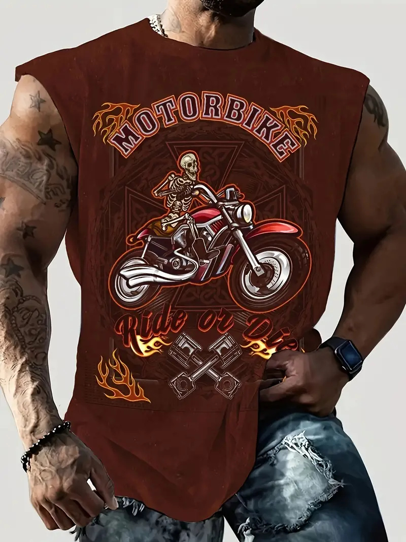Summer New Men's Vest T-shirt  - Motorcycle Gear Vest recension och pris