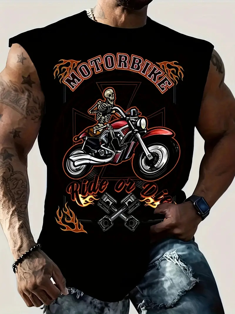 Summer New Men's Vest T-shirt  - Motorcycle Gear Vest recension och pris