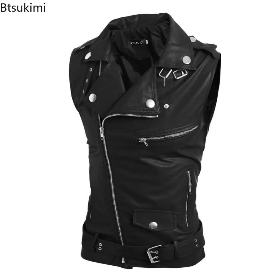 2026 Men's Casual PU Leather V - Motorcycle Gear Vest recension och pris