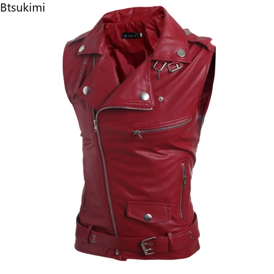2026 Men's Casual PU Leather V - Motorcycle Gear Vest recension och pris