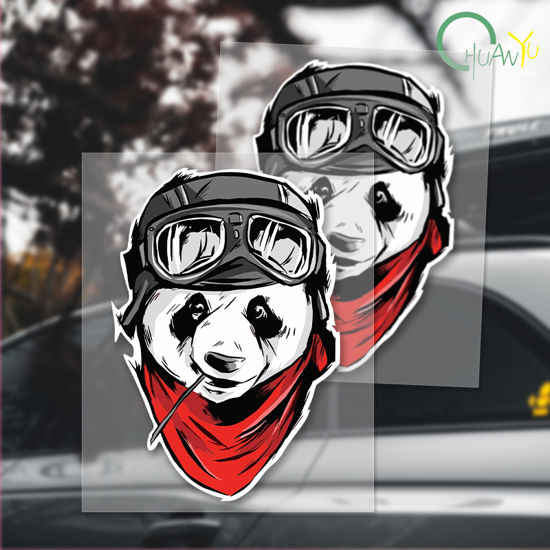 Panda bicycle cartoon car stic - Motorcycle Gear Pattern recension och pris