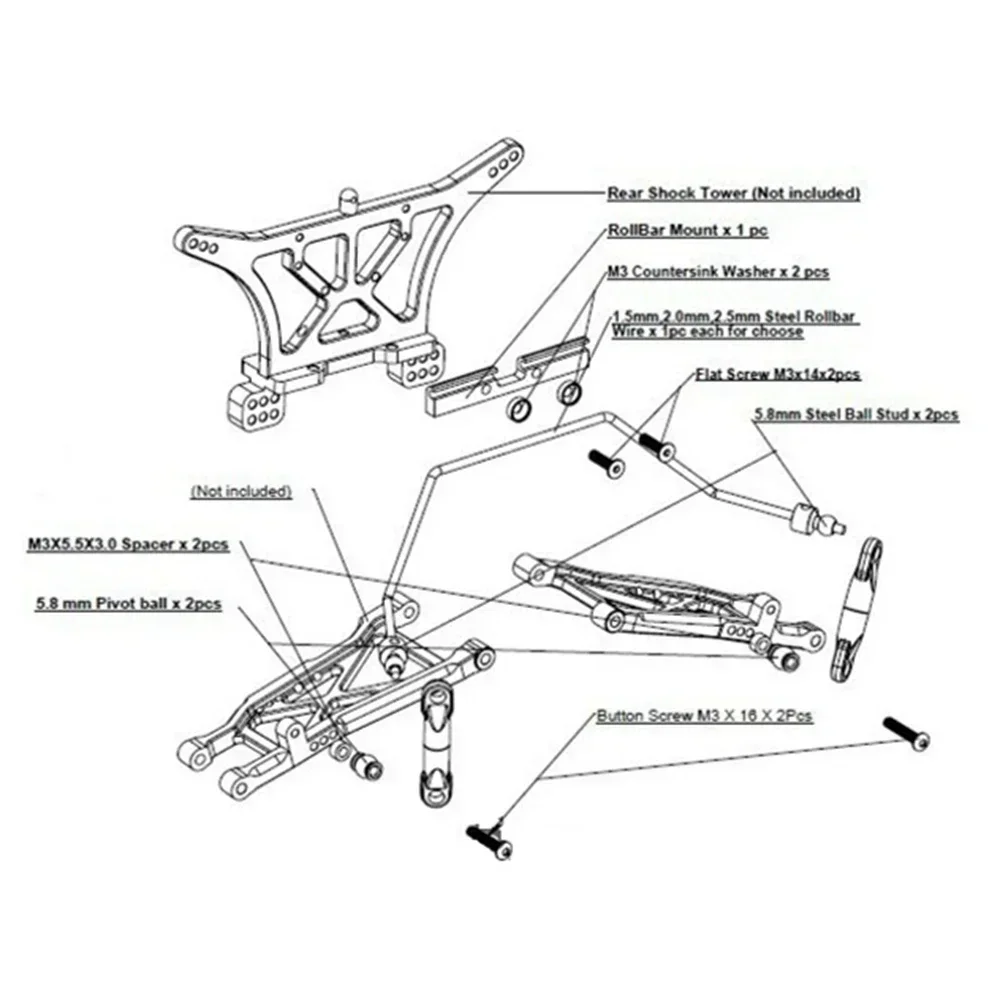 Front and Rear Wide Sway Bar A - Motorcycle Gear Near Me recension och pris