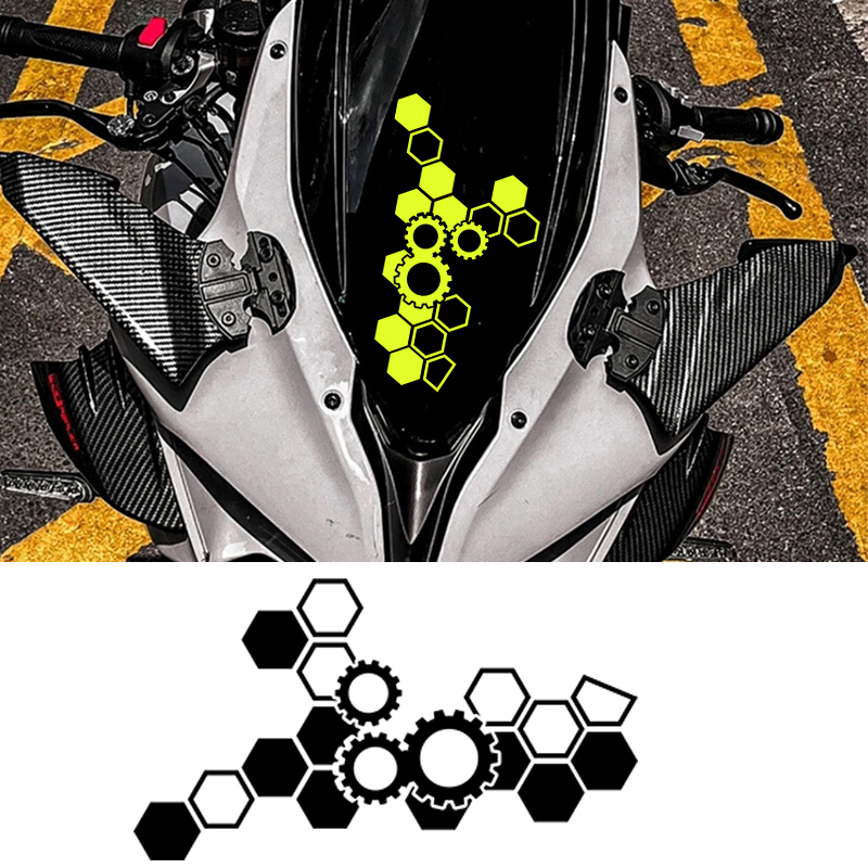 Gear Pattern Motorcycle Decal  - Motorcycle Gear Pattern recension och pris