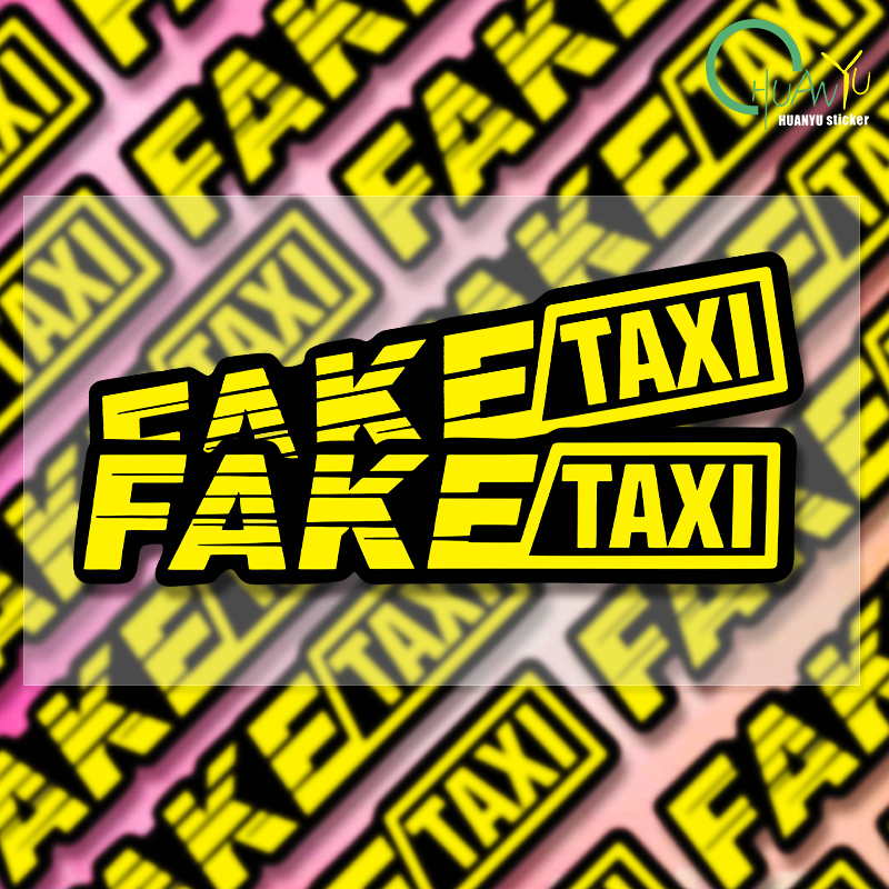 Yellow Fake Taxi Logo Pvc Wate - Motorcycle Gear Logo recension och pris