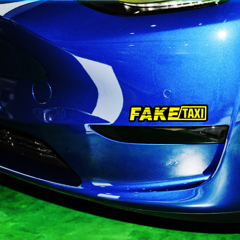Yellow Fake Taxi Logo Pvc Wate - Motorcycle Gear Logo recension och pris