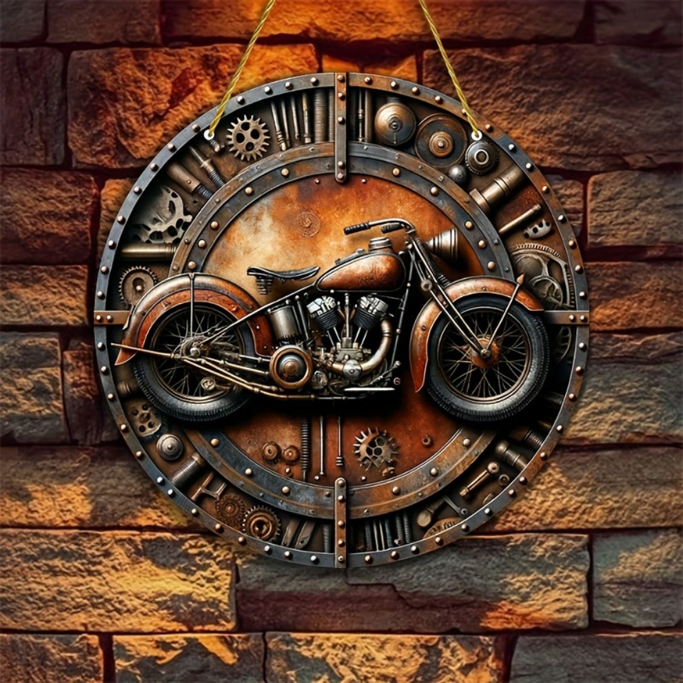 Steampunk Vintage Motorcycle G - Motorcycle Gear Pattern recension och pris